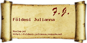 Földesi Julianna névjegykártya