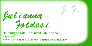 julianna foldesi business card